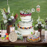 Wood Slices Unfinished 8 Pcs Wood Rounds 8-9 Inches Wood Slices for Centerpieces,Tables, Natural Wood Slices for Crafts Wedding Party Holiday Decor BeNiNat