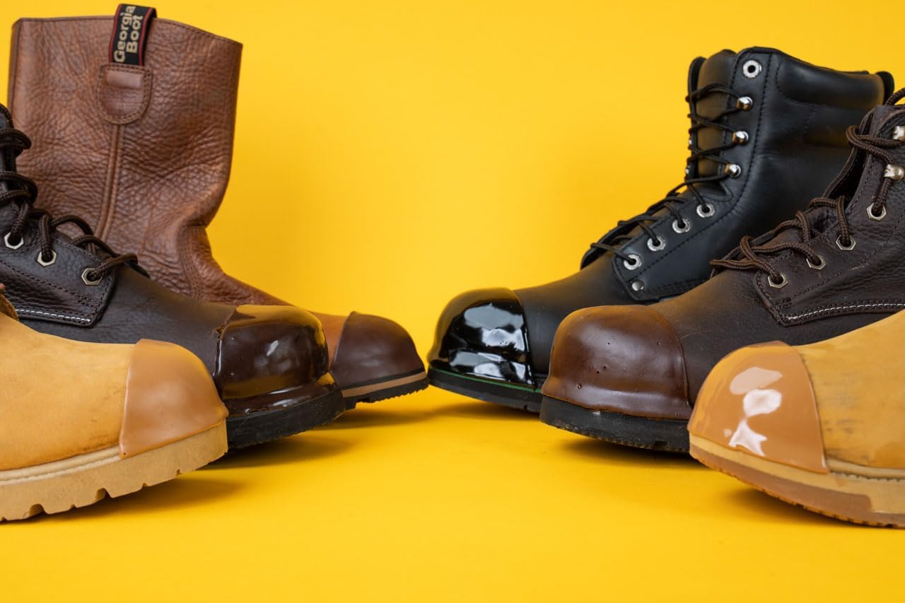 Tuff Toe Work Boot Repair Kit: BLACK TUFF GUN APPLICATOR & BOOT BUNDLE (BLACK) Combo Upgrade Leather Boot Shoe Adhesive Resole Restore Steel Toe Work Tuff Toe