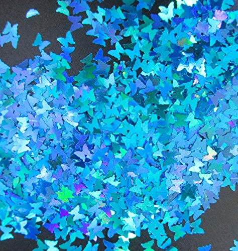 LoveOurHome 60g Butterfly Shapes Chunky Glitter Flakes Holographic Mylar Glitter Sequins Confetti Sparkles Manicure Nail Design Decor Resin Epoxy - WoodArtSupply