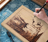 Arteza Wooden Canvas Board, 8x10 Inch, Pack of 5, Birch Wood, Cradled Artist Wood Panels for Painting, Encaustic Art, Wood Burning, Pouring, Use with ARTEZA