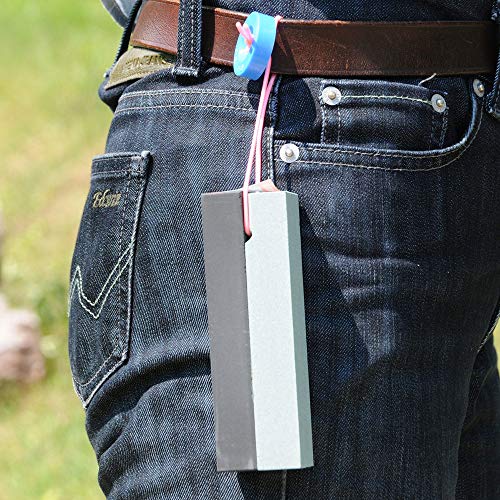 KAKURI Sickle Sharpening Stone Handheld Pocket Size, Garden Tool Sharpener, Small Whetstone Shaepening Tool for Sickle, Hoe, Weeder, Nata hatchet KAKURI