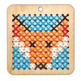 MindWare Make Your Own Cross Stitch â€“ Cute & usable DIY Crafts for Girls & Teens â€“ Make 12 Wooden Pendants â€“ 29 pcs MindWare