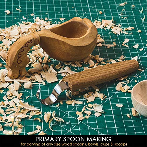 BeaverCraft Hook Knife Wood Carving SK1S Spoon Carving Knife with Leather Sheath - Wood Carving Hook Knife - Spoon Bowl Carving Tools - Wood Carving BeaverCraft