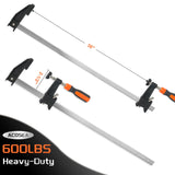 Woodworking Clamps,ACOSEA 4-Pack 36 Inch Long Bar Clamps Heavy Duty Adjustable and Release Quickly,Wood Clamps Throat Depth 2.5 Inch Clamps Force 600 ACOSEA