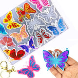 Butterfly Keychain Mold, Silicone Resin Molds for Keychain, 12 Styles Butterfly Jewelry Pendant Mold for Epoxy Resin, Unique Keychain Ornament Mold Wehous