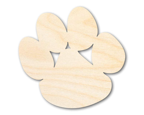 Unfinished Wood Bear Paw Shape - Craft - up to 36" 4" / 1/4" 24 Hour Crafts