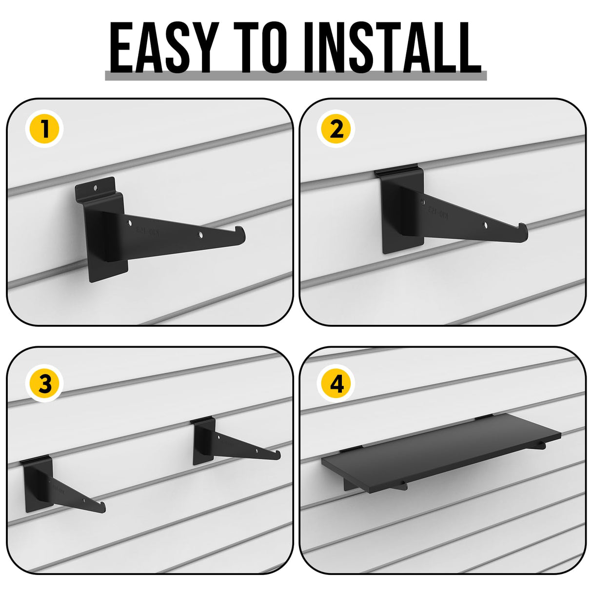 Tcevily 3 Pack Wooden Slatwall Shelf, 15.7" x 6" Slat Wall Shelves with Metal Brackets Heavy Duty Slatwall Shelving Organizer Accessories for Home Tcevily