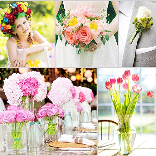 Floral Arrangement Kit,17 Pieces Flower Tools Include Floral Wire Cutter Scissor Floral Tape 22 Gauge Paddle Wire 26 Gauge Stem Wire Pearl Corsage West Bay