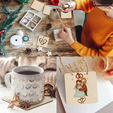 Fuyit Unfinished Wood Pieces, 50Pcs 3 x 3 Inch Blank Natural Wood Square Wooden Cutouts Board for DIY Crafts Painting, Scrabble Tiles, Coasters, Fuyit