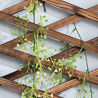 Iceyyyy Wood Lattice Wall Planter - Expandable Hanging Wooden Planter Trellis Frame, Indoor Air Plant Vertical Rack Wall Decor for Room Garden - WoodArtSupply