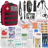 Survival First Aid Kit, Molle Medical Pouch 282PCS Outdoor Emergency Survival Gear and Equipment for Hiking Camping Hunting Car Boat Home Travel and XIFOZA
