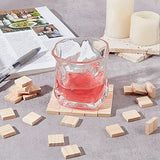 OLYCRAFT 300Pcs Wood Blank Letter Tiles 20x18mm Unfinished Wooden Squares Blank Wood Cabochons Unfinished Square Wood Tiles for DIY Crafts Wood OLYCRAFT