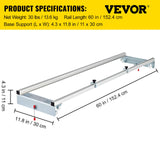 VEVOR Router Sled, 60 inches / 152.4cm Width, Slab Guide Jig for Woodworking with Locking Function, Portable and Easy to Adjust, Trimming Planing VEVOR