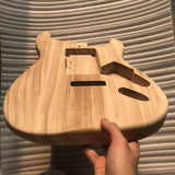 BUZHI Polished Wood Type Electric Maple Guitar Barrel Body Unfinished Electric Guitar Barrel,Wood Type Guitar Barrel BUZHI