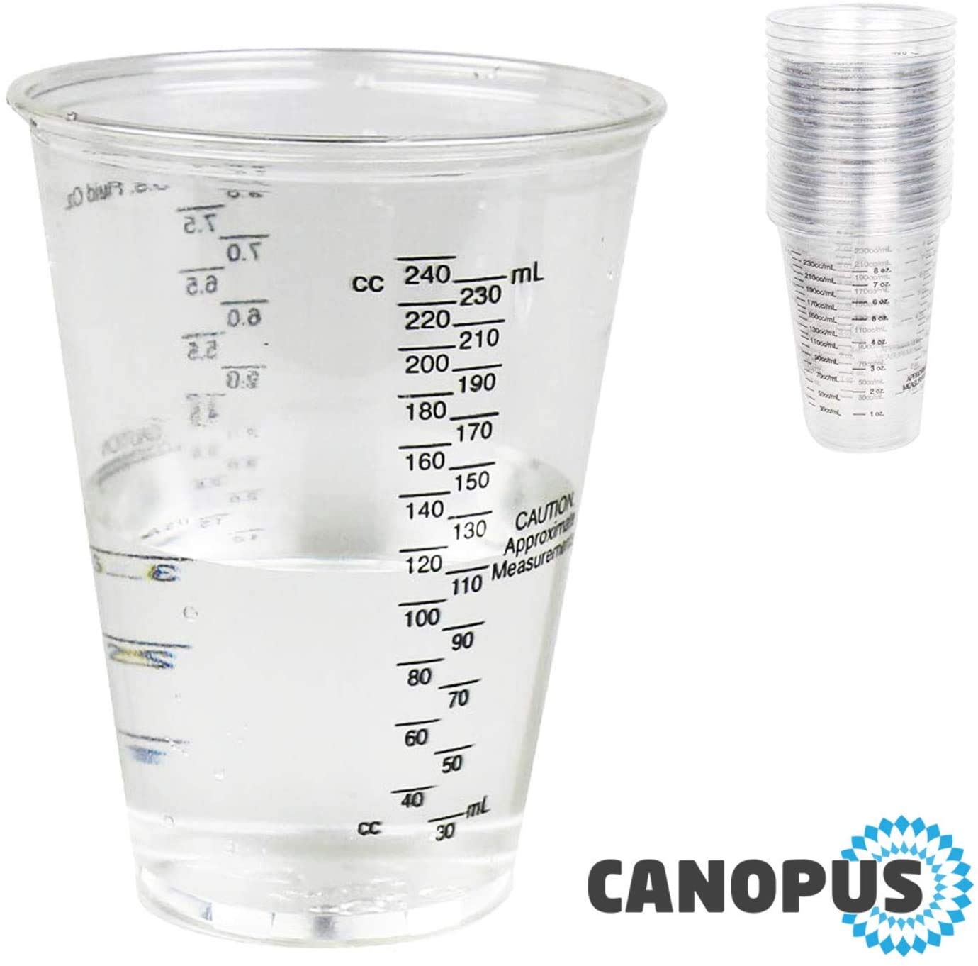 CANOPUS Mixing Cups for Epoxy and Resin, Measuring Cups, Graduated Paint Mixing Cups, Plastic Mixing Cups for Automotive and Art Projects, 10 ounce - WoodArtSupply