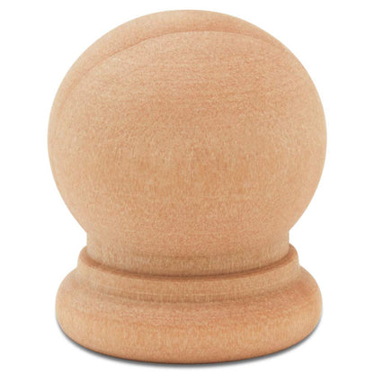 Wood Finials, 3/4 Inch Tall with 1/4 Inch Hole, Unfinished Wood Finials for 1/4 Inch Dowel Rods, Wood Dowel Caps for Crafts and DIY, Pack of 24 by
