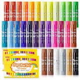 Shuttle Art Tempera Paint Sticks, 60 Pack, 2 Sets of 30 Colors Solid Tempera Paint, Washable, Super Quick Drying, Works Great on Paper Wood Glass Shuttle Art