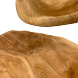 OUEEGER Wood Salad Bowl(10"-12"), Handmade Natural Root Wooden Bowl, Wood Crafts Bowl Serving for Fruit, Snack, Food OUEEGER