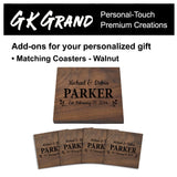 Personalized Walnut Live Edge Wood Sign Display Gift - Rustic Engraved Family Last Name Wedding Anniversary Housewarming Welcome Cabin House Door GK Grand Personal-Touch Premium Creations