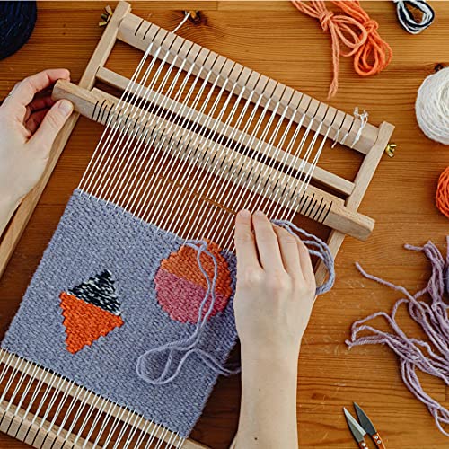 Wooden Weaving Loom, Multi-Craft Weaving Frame to Handcraft for Kids and Beginners, 15.7 x 11.8in/ 40 x 30cm Ayasee