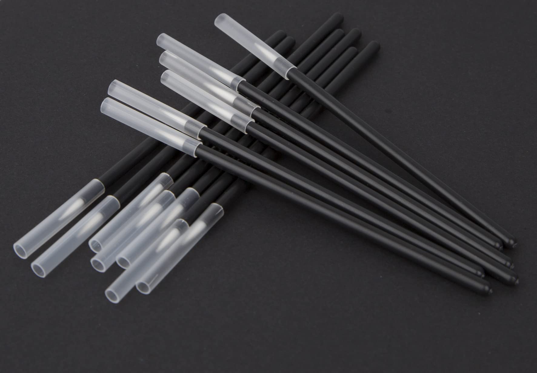 KOLAMOON 100 Pack Disposable Eyeliner Brushes Fine Point Applicator Makeup Eye Liner Wands Eyeliner Makeup Brushes - WoodArtSupply