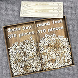 740 Pieces Half Inch Mini Blank Wood Lowercase Letters Unfinished Wooden Numbers with Stained Tray for Scrapbooking DIY Project Cregugua