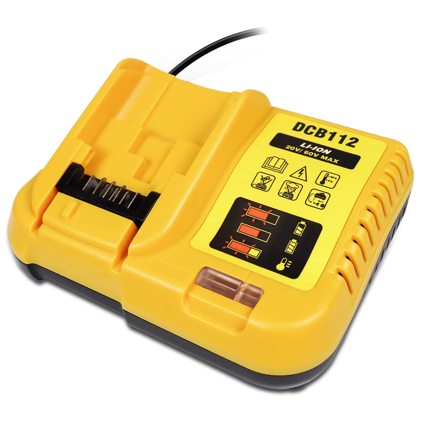 Battery Charger Replacement for Dewalt 12V 20V and 60V MAX Lithium-Ion Battery DCB112 for DCB205 DCB112 DCB201 DCB200 DCB612 DCB609-2 DCB609 DCB606 - WoodArtSupply