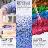 Arteza Mica Powder for Epoxy Resin, 35 Colors, 0.35 oz Bottles, Art Supplies for Candle Making & DIY Crafts ARTEZA