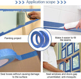 KICNIC Blue Painter's Tape 3 Rolls, Multi Surface Masking Tape 0.7" x 60 Yard, 180 Yard in Total, Painting and Decoration Supplies, Indoor/Outdoor KICNIC