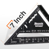 Mecurate Rafter Square, 7 inch Triangle Carpenter Square Die-cast Aluminum Alloy for Woodworking and Carpentry (7 inch) Mecurate