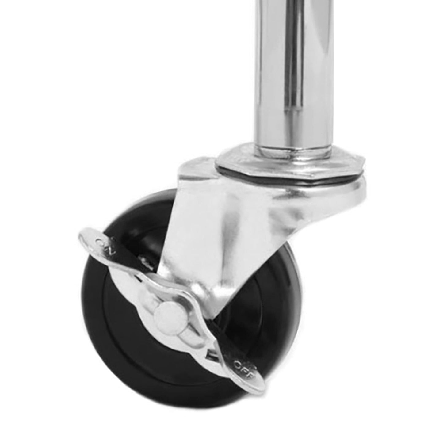 Seville Classics Heavy Duty Stem Threader Swivel Locking Casters Set of 4 Wheels, for Office, Kitchen, Garage, Warehouse, Steel, 3" Diameter, - WoodArtSupply