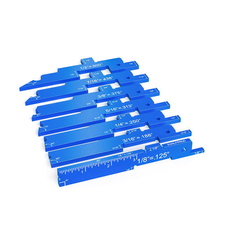 SUNLFPROD Router Table Setup Blocks,7pcs Aluminum Precision Router Table Setup Bar, Height Gauge, Setup Table Saw Angle Router Set Up Bar for SUNLFPROD