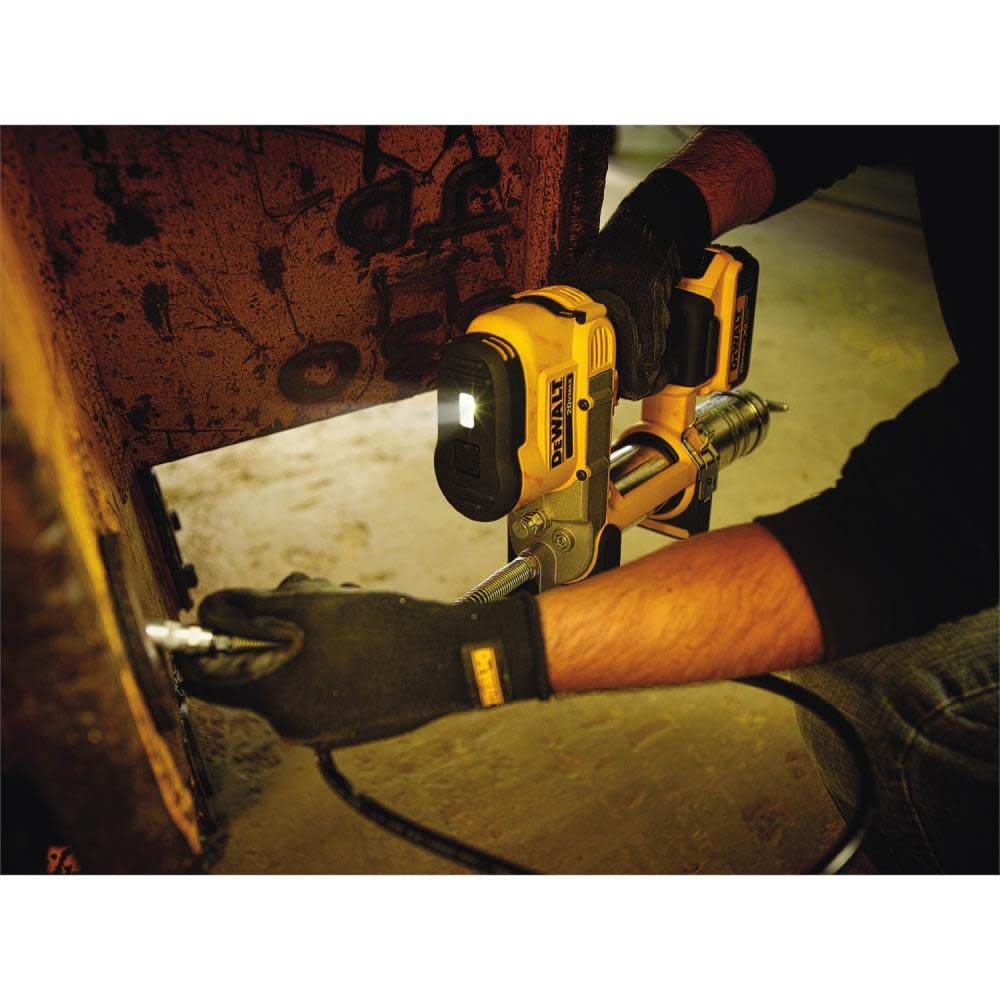 DEWALT 20V MAX Grease Gun, Cordless, 42” Long Hose, 10,000 PSI, Variable Speed Triggers, Bare Tool Only (DCGG571B), Black/Yellow, Large - WoodArtSupply