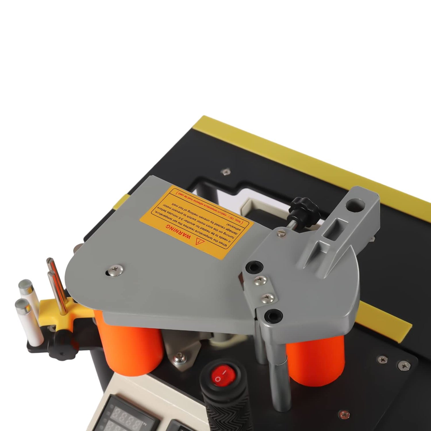 Woodworking Edge Bander Double Side Glue Woodworking Edge Banding Machine Wood/PVC Edgebander Machine Adjustable Temperature 765W 110V TBVECHI