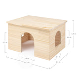 Niteangel Wood House with Window, Chinchilla and Guinea Pigs Hut Hideout Niteangel
