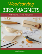 Woodcarving BIRD MAGNETS (Folk Art Bird Woodcarving) WoodArtSupply
