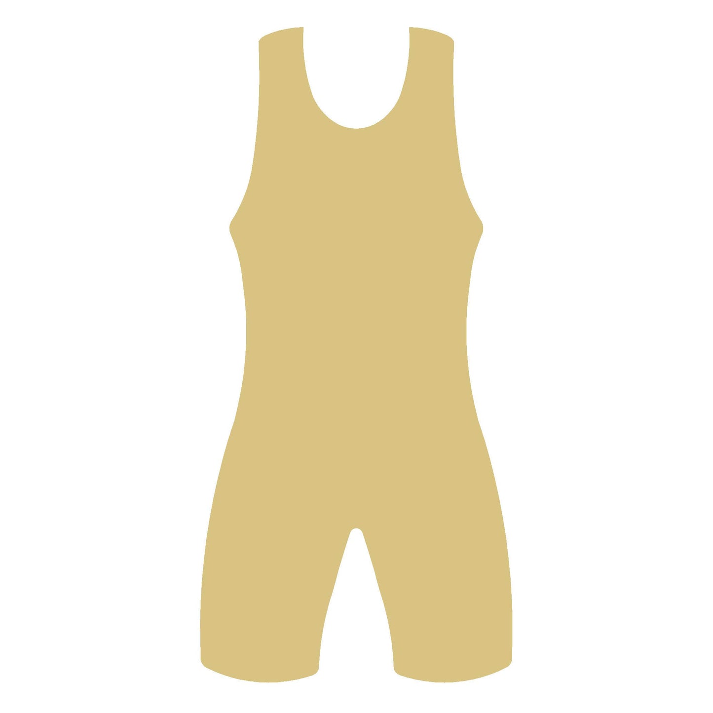 Wrestling Singlet Cutout Unfinished Wood Sports Cut Out Kids Room/Birthday Party Door Hanger MDF Shape Canvas Style 1 (24") - WoodArtSupply