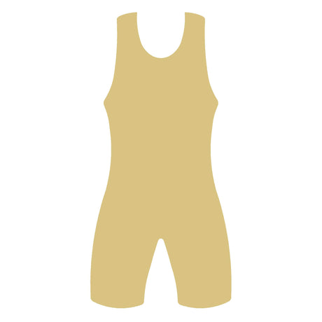 Wrestling Singlet Cutout Unfinished Wood Sports Cut Out Kids Room/Birthday Party Door Hanger MDF Shape Canvas Style 1 (24") Diverse Woodworking