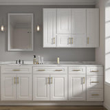 ROOMTEC Wood Wall-Mounted Cabinet,Bathroom Medicine Cabinet with Adjustable Shelves and 2 Soft-Close Doors,Laundry Storage Cabinet for ROOMTEC