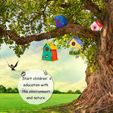 12 Pack Large DIY Bird Houses Kits for Kids, Kids Craft Kits Wood Houses for DIY Crafts Class Party, 12 Birdhouse Kits with 12 Paint Strips & ILHSTY