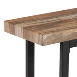 STHOUYN 59” Dining Bench Pair of 2 for 6-8 Person, Farmhouse Indoor Kitchen Table Benches, Bed Bench, Industrial Shoe Bench, Entryway Benches (Brown STHOUYN