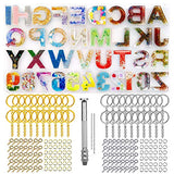 244Pcs Alphabet Silicone Resin Casting Molds Kit, Reversed Letters & Numbers Epoxy Casting Molds with Pin Vise Set for DIY Making Keychain/House Nupinta