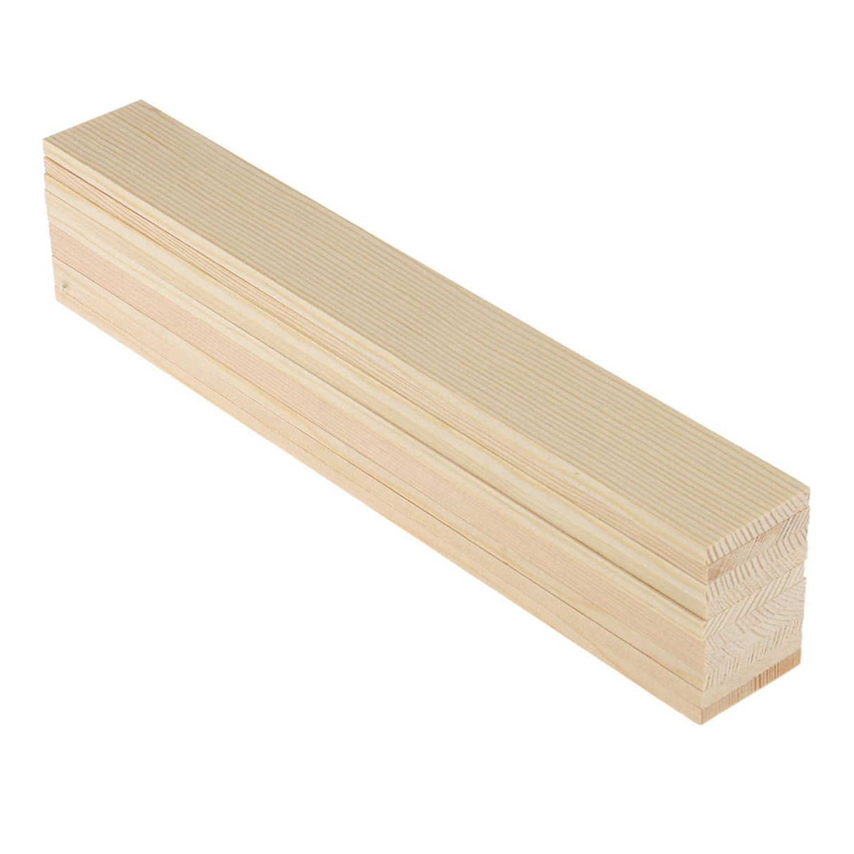 misppro 10 Pieces Blank Natural Pine Wood Rectangle Boards Panels Wooden Pieces for Art Crafts - 30cm misppro