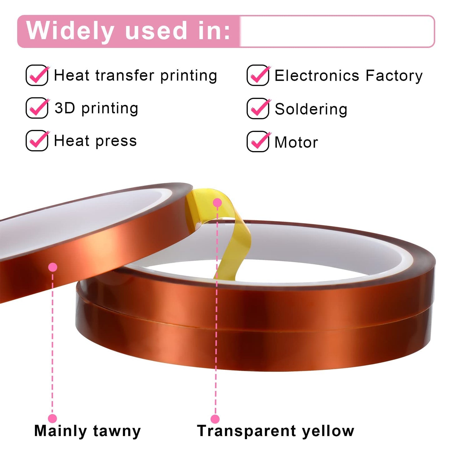 Tondiamo Heat Resistant Gloves with Silicone Bumps and 3 Rolls 10mm x 33m 108 ft Heat Press Tape for Hair Styling - WoodArtSupply