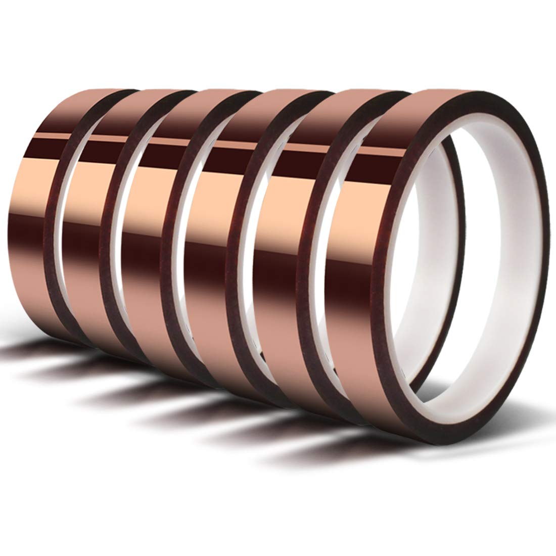 MEBMIK Heat Tape for Sublimation Transfer, Heat Resistant, Adhesive Transfer Tape, Thermal, No Residue, 6 Rolls 10mm x33m(108ft) MEBMIK