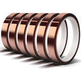 MEBMIK Heat Tape for Sublimation Transfer, Heat Resistant, Adhesive Transfer Tape, Thermal, No Residue, 6 Rolls 10mm x33m(108ft) MEBMIK