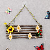 OLYCRAFT 50PCS Wood Pieces Unfinished Wood Rhombus Pieces Natural Wood Rhombus Cutout Shape Wood Rhombus Blank Slices for DIY Crafts Holiday OLYCRAFT