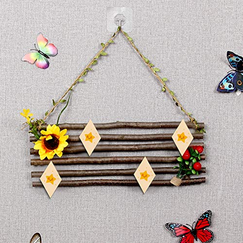 OLYCRAFT 150Pcs Wood Pieces Unfinished Wood Rhombus Pieces Hexagon Pieces Natural Wood Cutout Shape Wood Rhombus Blank Slices for DIY Crafts Holiday OLYCRAFT