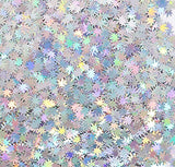 3 Pack - Green, Rainbow & Silver Holographic Leaf Glitter - Solvent Resistant & Cosmetic Grade - Face Body Nails Resin Arts & Crafts, Tumblers, Bath Electric Bliss Beauty