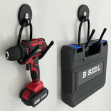 Pmsanzay 2 Pack Power Drill Tool Organizer Holder,Magnetic Tool Holders,Garage Tool Storage Rack,Heavy Duty Large Garage Magnet Utility Hooks with Pmsanzay
